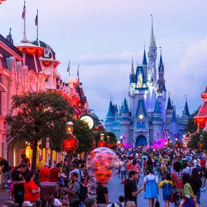 Eerie lighting, fall décor and Mickey Mouse-shaped Jack-O-Lanterns set the stage at Magic Kingdom for Mickey's Not-So-Scary Halloween Party. The family-friendly after-hours event offers trick-or-treating, meet and greets with favorite characters in costume, plus the must-see "Mickey's Boo-to-You Halloween Parade" and "Happy HalloWishes" fireworks display. Mickey's Not-So-Scary Halloween Party is a special ticket event and takes place on select nights each fall at Walt Disney World Resort in Lake Buena Vista, Fla. (David Roark, photographer)